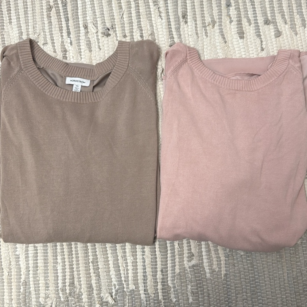 Set of 2 Nordstrom Sweaters- Pink & Nude